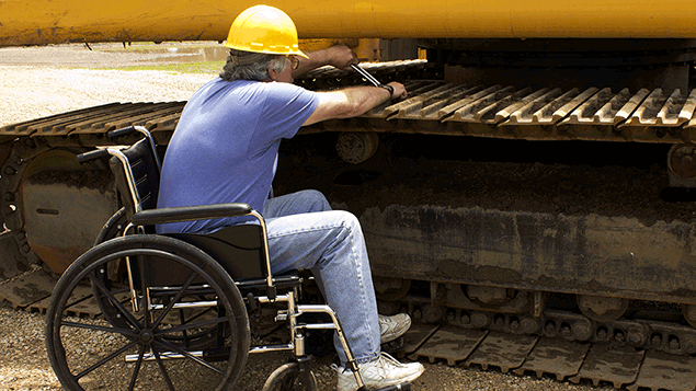 Disabled worker
