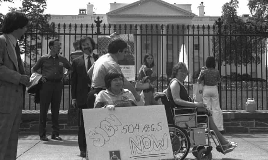 Judith Heumann, who fought for the rights of disabled people at the 504 session protest in San Francisco in 1977, from the Netflix documentary Crip Camp