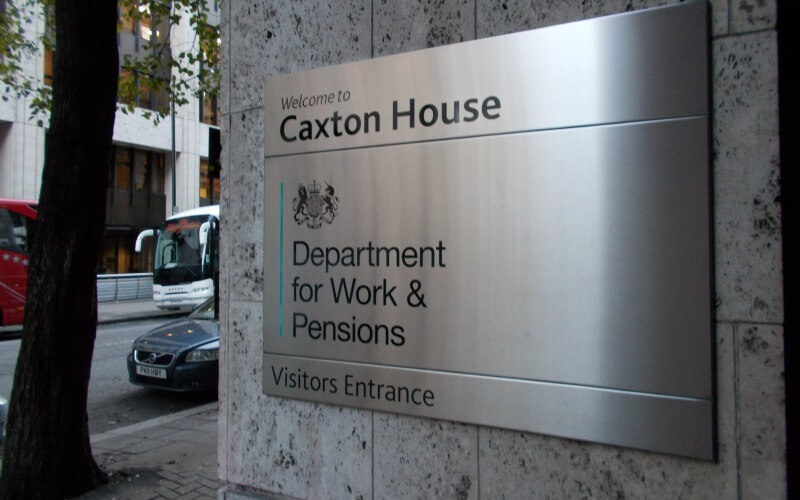 DWP entrance at Caxton House, Westminster