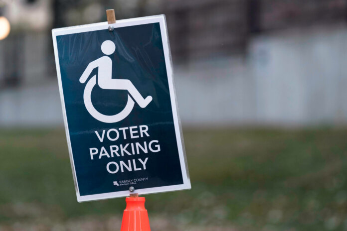 Accessible Voter Parking Only sign in St Paul, Minnesota | Lorie Shaull CC BY-SA 2.0