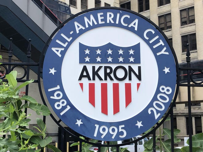 The city of Akron seal.