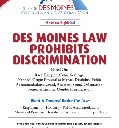 Des Moines Civil and Human Rights Commission Settles Racial Profiling