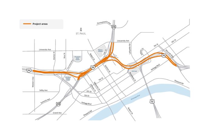 St. Paul construction project to cause traffic headaches on interstates through fall 2022