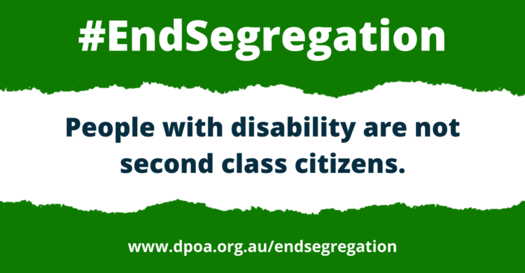 42 disability rights and advocacy organisations call for an end