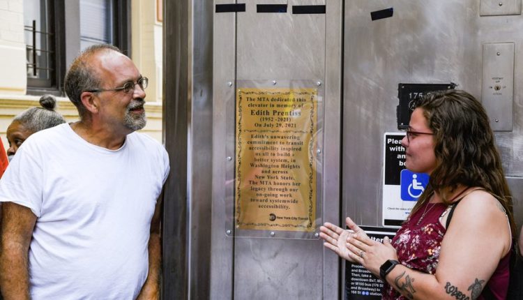 MTA Honors Disability Rights Fighter Edith Prentiss With a Plaque