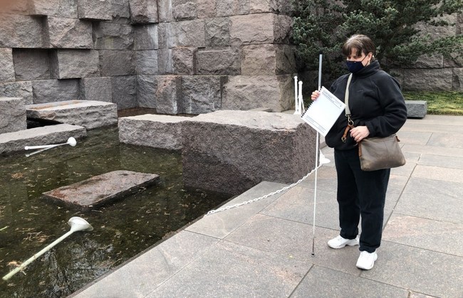 Dr.  Cheryl Fogle-Hatch outlined concerns about the accessibility of the FDR Memorial in Washington, DC.